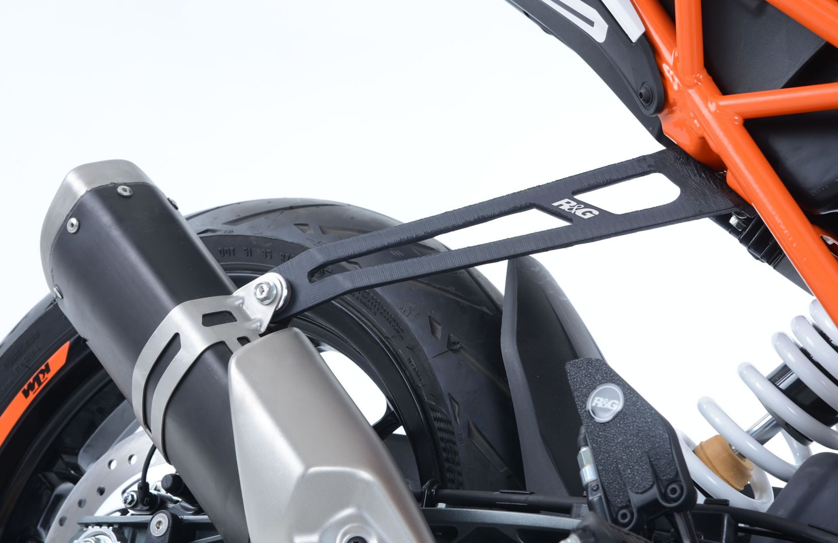 Kipufogó tartó konzol & hátsó lábtartóhely takaró plakett KTM Duke 125 '17- (2017) modelllek - Image 5