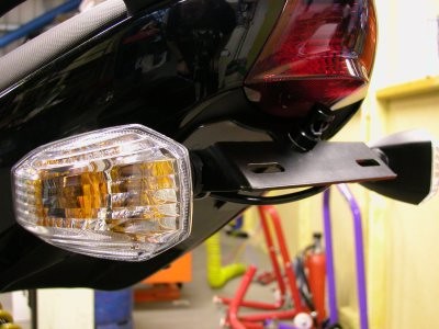 Rövid rendszámtábla tartó Kawasaki ER6 -'08