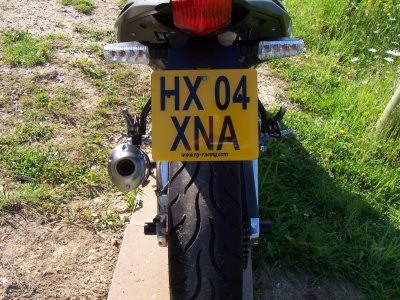 Rövid rendszámtábla tartó