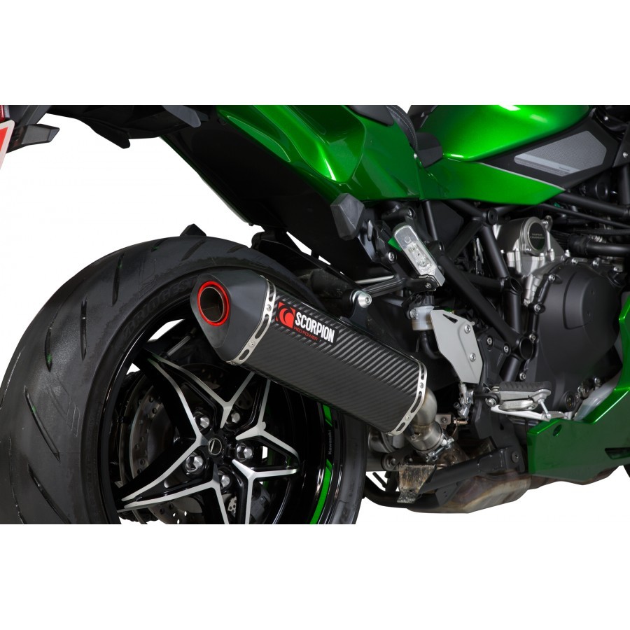 Scorpion kipufogó Kawasaki NINJA H2 SX SE '18-'20 (Serket Slip-on) - Image 2